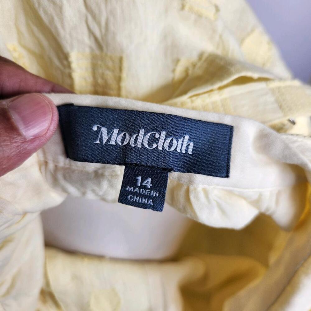 ModCloth Pale Yellow Button-Front Sundress - Picture 9 of 11